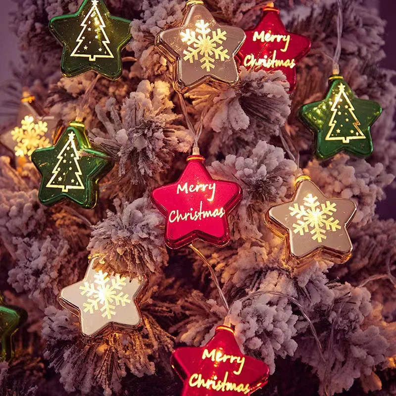 luces decorativas en forma de estrellas