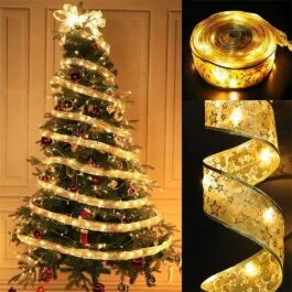 cinta led decorativa navideña con luz cálida — ideal para Árboles, ventanas o mesas